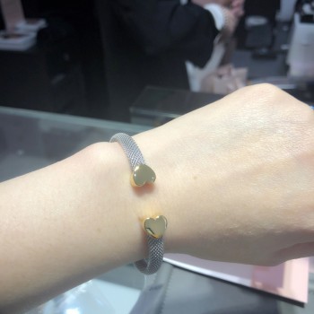 Spain counter Tous Tao Silko classic simple open steel net knit 18K gold love bracelet female