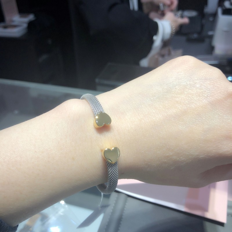 Spain counter Tous Tao Silko classic simple open steel net knit 18K gold love bracelet female