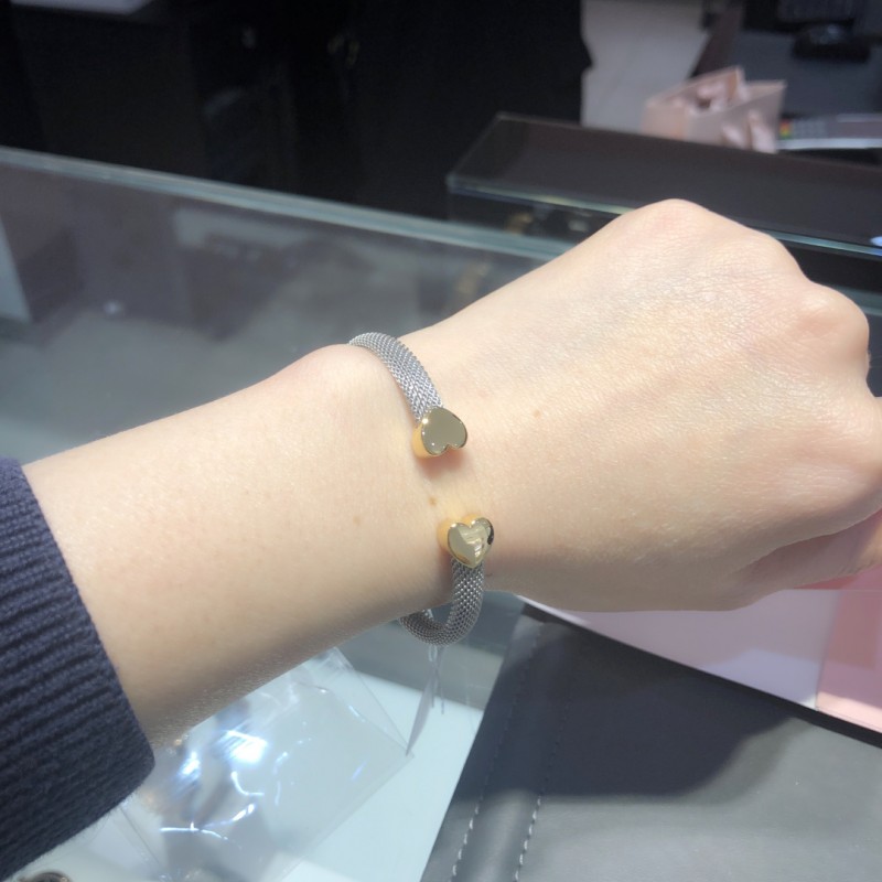 Spain counter Tous Tao Silko classic simple open steel net knit 18K gold love bracelet female